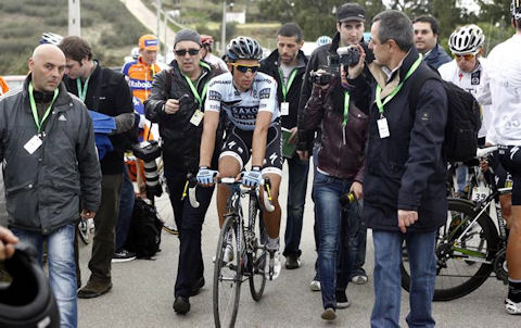 Alberto at the finish line