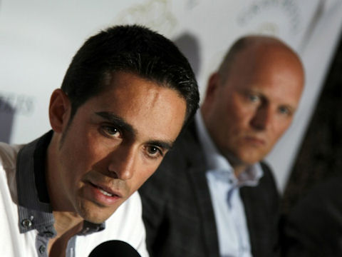 Alberto Contador at Saxo Bank training camp