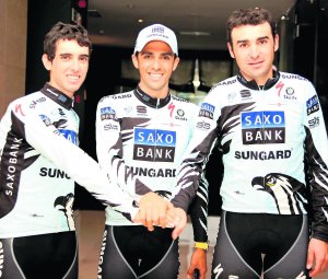 Contador with Navarro and Noval at the 2011 Tour