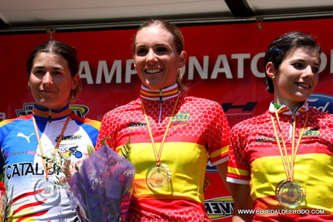 El podio de del Campeonato de Espa�a 2012