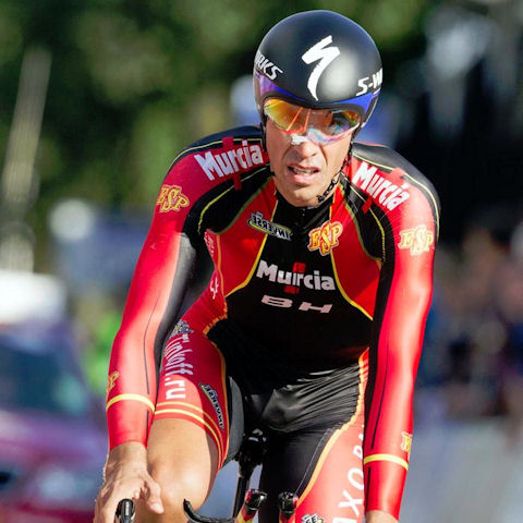 Alberto Contador finished 9th in the 2012 Valkenburg Worlds ITT